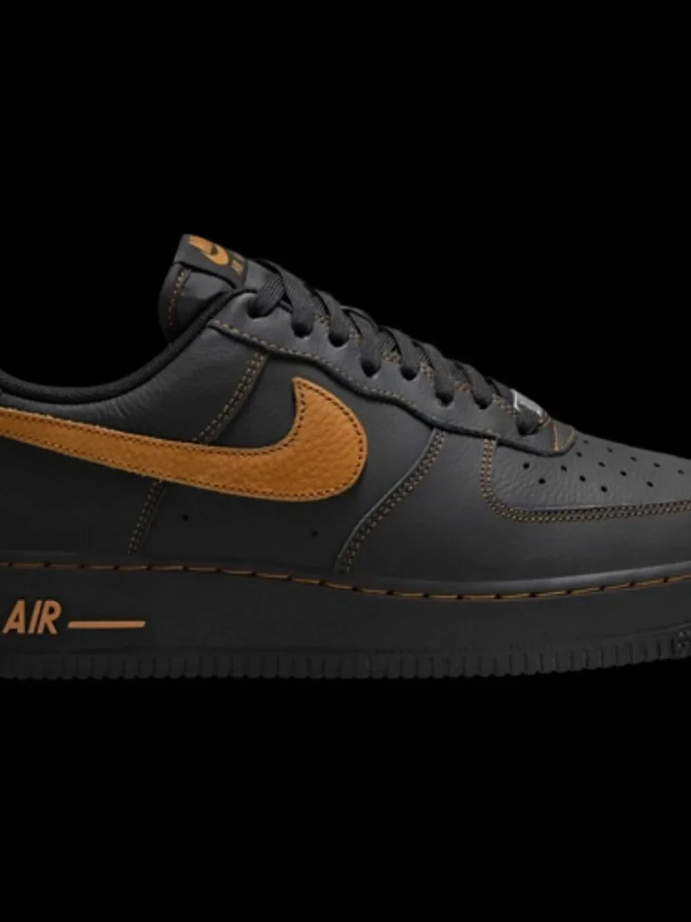Nike Air Force 1 Low '07 LV8 Black Desert Ochre Gold Mens HQ2037-003 Sz 12 US - Picture 11 of 14